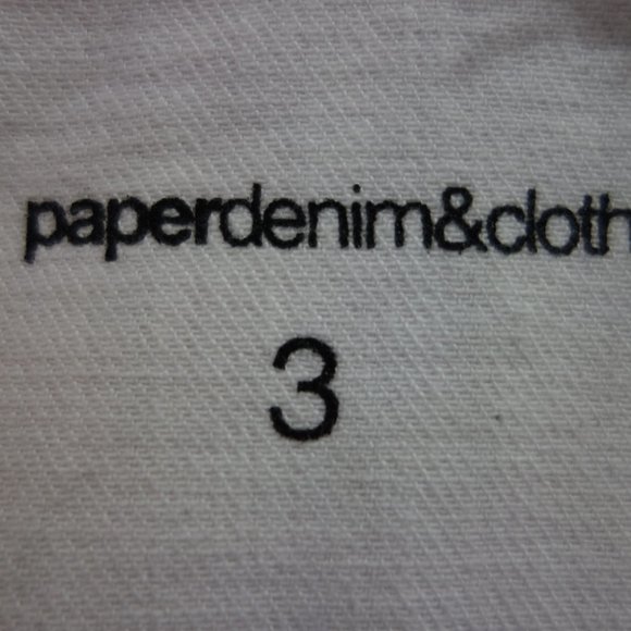 One-of-a-Kind paperdenim&cloth White Moto Jean Jacket w/ Custom Vintage Cross - Picture 6 of 7